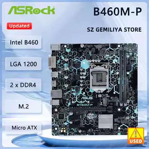 ASUS B460M-P Motherboard LGA 1200 DDR4 64GB 1×M.2 support Core i3-10100 i3-10320 i5-10500 Gold G6500