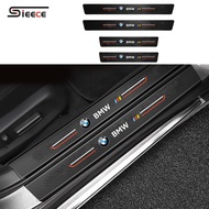 Sieece 4PCS Carbon Fiber Car Door Sill Protector Auto Threshold Strips Sticker Anti Scratch Car Stic