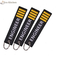 [Eco Kitchen] Keychain Jewelry Embroidery Co-Pilot Key Chain for Aviation Luggage Tag Label Fashion 