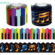 MONS 1Roll Border Paper, DIY Paper Chalkboard Board Border,  7.5cm 10Meter Music Piano Decorative St