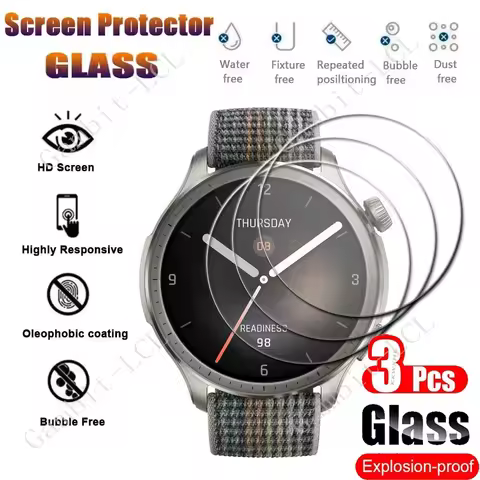 3PCS 9H Tempered Glass Screen Protector For Amazfit Balance Pace Falcon GTR 42mm 47MM GTR4 4 GT-Rex 