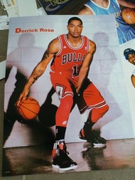 NBA 籃球 basketball 球星 海報Derrick Rose 羅斯 公牛 BULLS 擊敗James wade durant harden curry 最年輕MVP Nike Jordan 