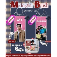 Midnight Blush Keychain ENHYPEN VER + FANDOM NAME + BUTTERFLY CHARM