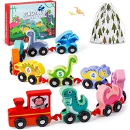 Toddler Toys Suitable for 2 4 3 Years Old Boys Gifts, Montessori Toys Suitable for 3 4 2 Years Old Girls Birthday Gifts, Wooden Train Set Dinosaur Toys Suitable for 3-5 Years Old Toddler Boy Toys 1 Year Old-2-4
