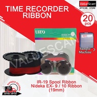 Time Recorder Ribbon- IR-19 Spool Ribbon -Nideka EX- 9 / 10 Ribbon (19mm) (10pcs-50pcs)