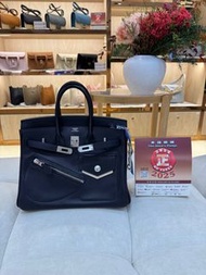 門市現貨Hermes Birkin 25 黑銀 rock k stamp