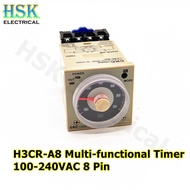 GG+H3CR-A8 Multi-function Timer Analog 100-240VAC Pin Sec/Min/Hours