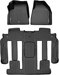 MAX LINER A0043/B0044 Floor Mats 2 Row Liner Set Black for Traverse/Enclave/Acadia/Outlook (with 2nd