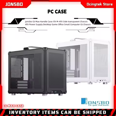 Jonsbo C6 Max Handle Case ITX M-ATX Side transparent Chassis ATX Power Supply Desktop Game Office Sm
