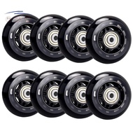 8 Pack Inline Skate Wheels, Indoor/Outdoor Roller Skate Wheels, Replacement Wheels with Bearing 64mm