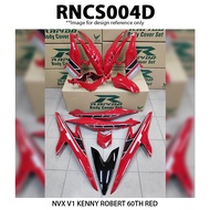 Rapido Cover Set Assembly NVX V1 Kenny Robert 60th Red (Sticker Tanam)