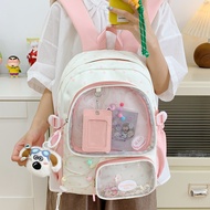Sweet Girls Ita Backpack Ita Bag Transparent Backpack for Women Simple Students School Bag Lightweig