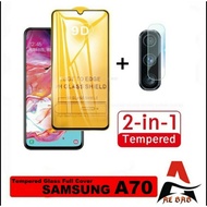 TEMPERED GLASS SAMSUNG A70 FULL COVER BONUS TEMPERED GLASS CAMERA SAMSUNG GALAXY A70