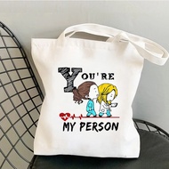 Grays Anatomy Tote Set - Women's You're My Person Heart Shoulder Bag Casual Portable Large Capacity 