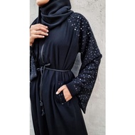 Terlaris Abaya Hitam Turkey Gamis Maxi Dress Arab Saudi Bordir Turki