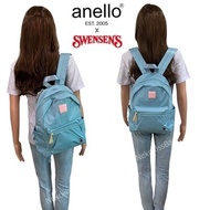 Nekokissbag ANELLO X SWENSENS Small size Backpack รุ่นหัวมน กระเป๋าเป้สะพายหลัง ผ้าไนล่อน กันน้ำ Swensens