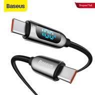 Baseus 100W USB Type-C To Type-C Data Cable 5A Fast Charging For Mi 11 Samsung S21 S20 Support Lapto