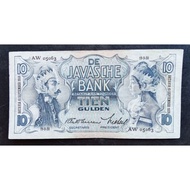 Uangkuno 10 Gulden Wayang Thn 1938