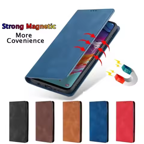 PU Leather Card Slot Wallet Magnetic Stand Flip Cover Phone Cases For Xiaomi Redmi A3 Pro Turbo 3 K7