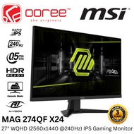 MSI 27"  MAG 274QF X24 WQHD (2560 x 1440 @240HZ) RAPID IPS LCD GAMING MONITOR (0.5MS, INPUT: HDMI+DP