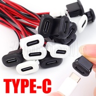 2/4/6pcs Type-C Female Socket Connector - 2 Pin Type C Female Connector With Card Buckle - 3A Fast C
