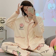 【aumgmst3050a.my】  New Women's Autumn Long-Sleeved Cartoon Print Pajamas - Suitable for Home and Out