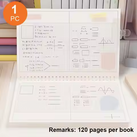 1pc B5 Flip Partitioned Coil Notebook, 120 Pages Each, 9.88 Inches, Silky Folding, Ink Resistant Wri
