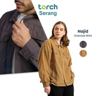 KEMEJA TORCH Najibah T-Shirt Overshirt Crinkle Taslan Outwear Unisex