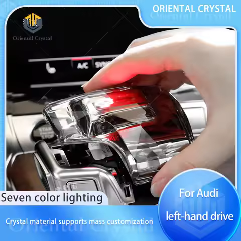 Crystal Shift Knob LED Left-Hand Drive Suitable For Audi A4/A5/Q5/Q7/A6/A7/RS6/RS7 Seven Color Type-