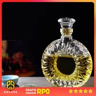EWAYS Whisky Decanter Glass Bottle Liquor Scotch Luxury 500 ML - EY500 Original 99 Square