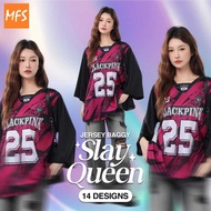MFS Women Baggy Stlye Jersey 3/4 Sleeve Have 14 Design Jersey Perempuan [T15-856b]