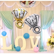 Diamond Ring Foil Balloon For Wedding Engagement Decoration