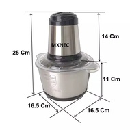 ซื้อ 1 แถม 2 MXNEC รุ่นใม่ล่าสุด เครื่องบด-สับ ไฟฟ้า โถสแตนเลส รุ่น M-1687 ซื้อ 1 แถม M-1687+M-165