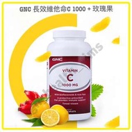 (全新現貨）*BEST BY  7/2028  *180粒 GNC 長效維他命C 1000 + 玫瑰果 Vitamin C 1000 with Rose Hips Timed Release 免疫系統