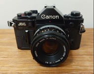 早期 Canon A-1 菲林相機一部配 Canon 50mm f1.8鏡頭