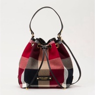 Blue Label Crestbridge Red Drawstring Bucket Bag