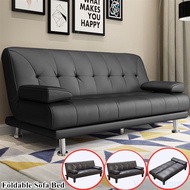 Foldable Sofa Bed Leather Single Double 1/2/3/4 Seater Business Office Foldable Sofabed