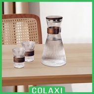 [Colaxi] Cold Water Jug Jug with Walnut Lid 1500ml Hot Cold Water Pitcher Juice Jar for