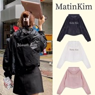 New!韓國MatinKim/MK新款女裝短款戶外寬鬆雙拉鏈防曬連帽外套Jacket褸，寬鬆版型，風帽附調節扣，雙拉鏈，下擺附有索繩，可自由調節，左右兩個口袋，背後logo印花，簡約時尚，5色入，款式
