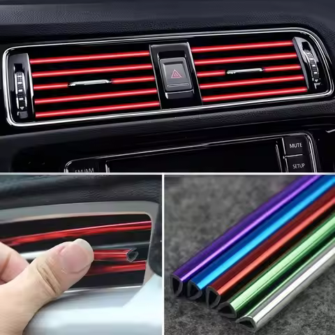 10pcs Car Air Conditioner Outlet Moulding Trim Decor Strips For Golf 7 Accessories Mazda Cx5 Accesso