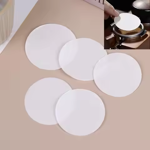 100/500Pcs 51/53/54/58mm Unbleached Espresso Filter Coffee Paper Filter Puck Screen Portafilter Pape