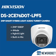 HIKVISION DS-2CE76D0T-LPFS 2MP SMART HYBRID LIGHT AUDIO TURRET CAMERA