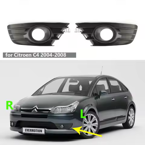 Car Front Fog Light Cover for Citroen C4 2004 2005 2006 2007 2008 Foglights Foglamp Lamp Hood Frame 