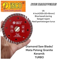 MATA OwelTeknik9 - Diamond Saw Blade TURBO 4 INCH ISCO Ceramic Cutting Blade, Granite TURBO 4" Can B