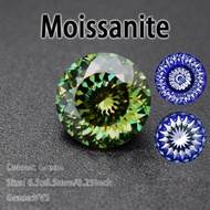 Moissanite Green Faceted 6.5x6.5mm 1ct DIY Ring & Necklace Pendant