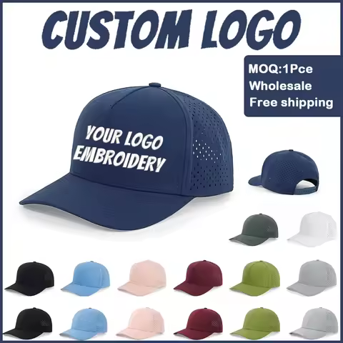 Fedoryn Custom Trucker Hat Unisex Nylon Waterproof Quick-dry 5-Panel Baseball Hat Letter Embroider D