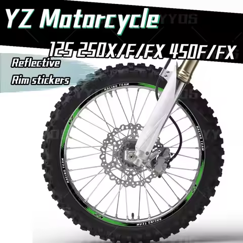 Reflective Motorcycle Accessories Wheel Sticker Inside of Hub Decals Rim Stripe Tape For YZ 125X 250