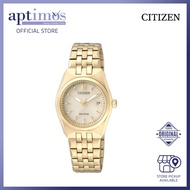 [Aptimos] Citizen Eco-Drive EW2292-67P Gold Dial Women Ip Gold Plated Bracelet Watch