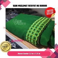 Bahan Kain Baju Seragam Fatayat Bordir NU Fatayat.Bahan Kain Baju Muslimat NU Polos Bordil Hijau