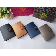 hot sale authentic tory burch bags women   Tory Burch Saffiano leather large-capacity folding snap wallet tory burch official store